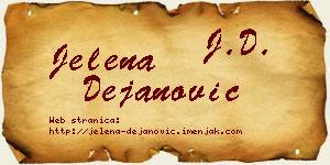 Jelena Dejanović vizit kartica